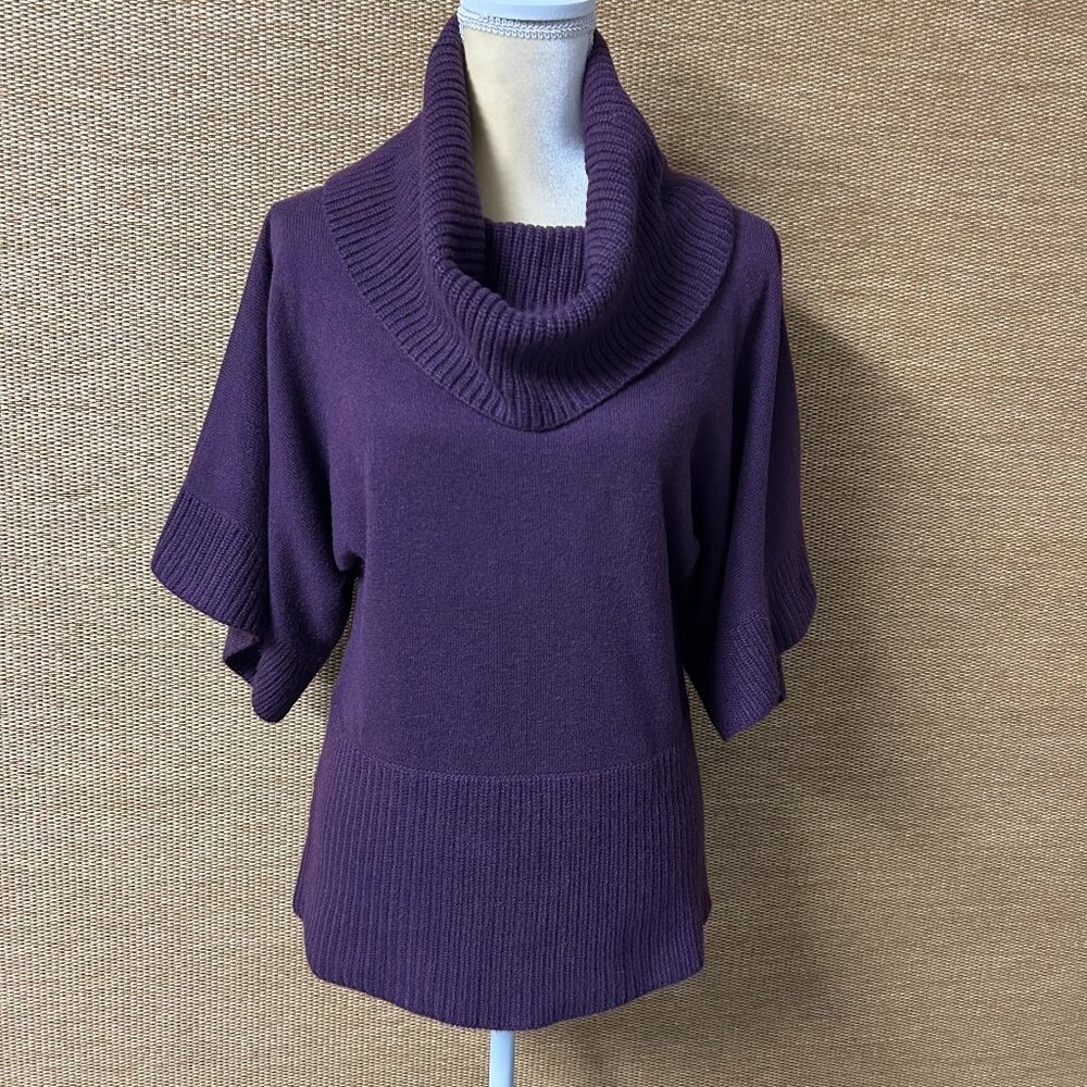 LOFT Sweater Womens Medium Plum Purple Rabbit Hair Blend